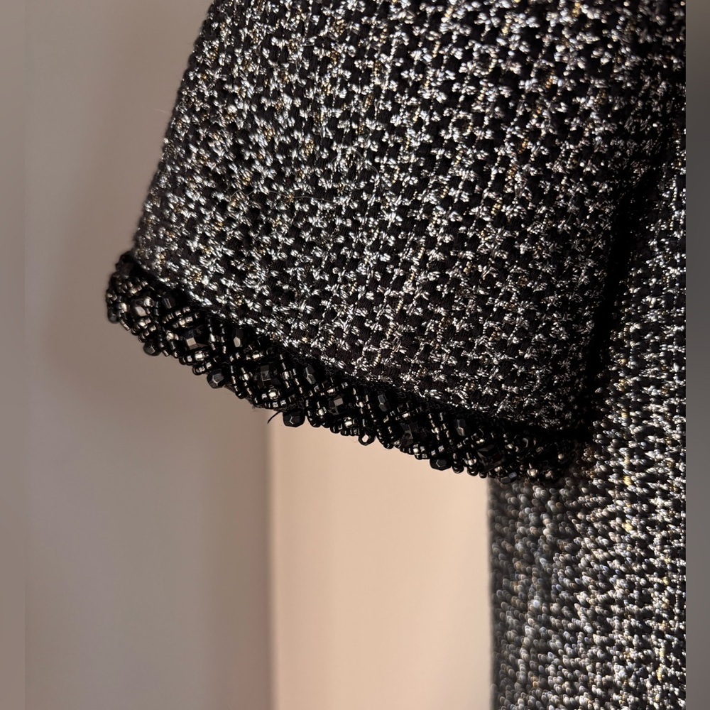 Self-Portrait Black Textured Women’s Dress - Picture 8 of 10